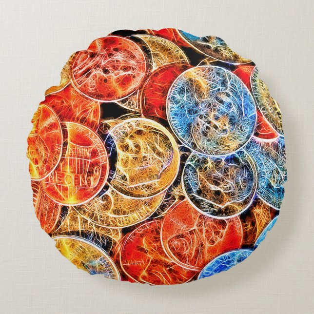 Gebühren Rundes Kissen (Vorderseite)