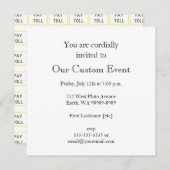 Gebührenzeichen Einladung (Vorne/Hinten)