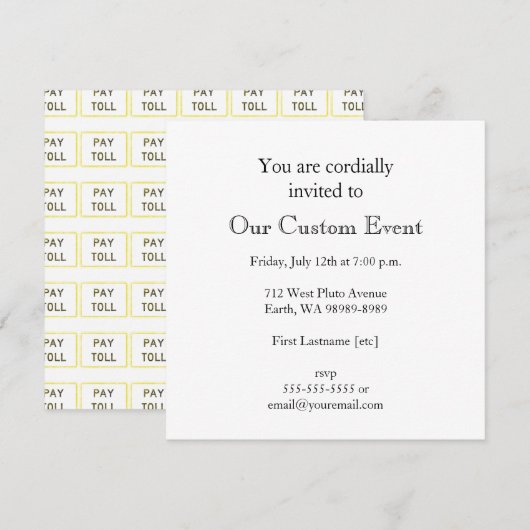 Gebührenzeichen Einladung (Vorne/Hinten)