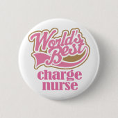 Gebührn-Krankenschwester-Rosa-Geschenk Button (Vorderseite)