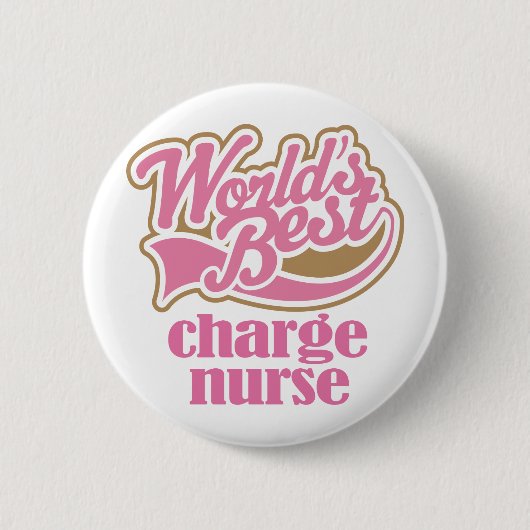 Gebührn-Krankenschwester-Rosa-Geschenk Button (Vorderseite)