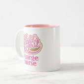 Gebührn-Krankenschwester-Rosa-Geschenk Zweifarbige Tasse (Vorderseite Links)