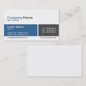 Gebundene Band Blau und Dunkelgrau Visitenkarte (Vorne/Hinten)