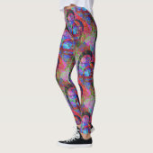 Gebundene Herzen mit Aquarellfarben-Blätter Leggings (Links)