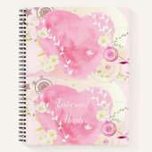 Gebundene Herzen - Rosa Notizblock (Vorderseite)