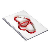 Gebundene Herzkarabiner Notizblock (Rechte Seite)