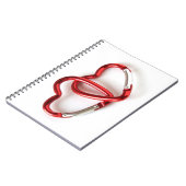 Gebundene Herzkarabiner Notizblock (Linke Seite)