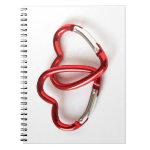 Gebundene Herzkarabiner Notizblock