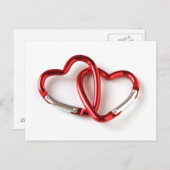 Gebundene Herzkarabiner Postkarte (Vorne/Hinten)