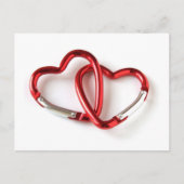Gebundene Herzkarabiner Postkarte (Vorderseite)