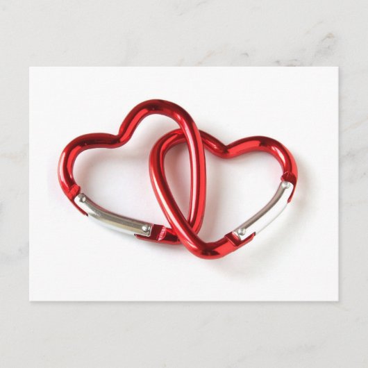 Gebundene Herzkarabiner Postkarte (Vorderseite)