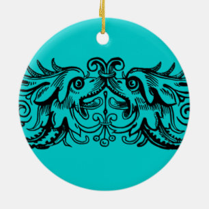 Gebundene Monster Rundschmuck Keramik Ornament