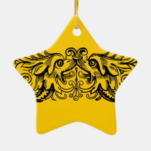 Gebundene Monster Sternenornament Keramik Ornament