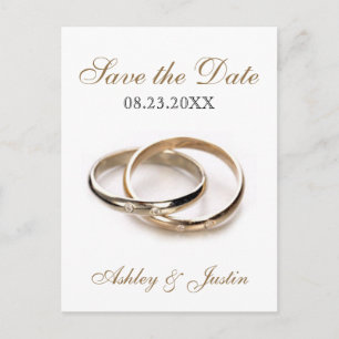 Gebundene Ringe Save the Date Postkarte