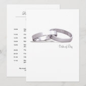 Gebundene Ringe Silver BLK - Reihenfolge des Tages Programm (Vorne/Hinten)