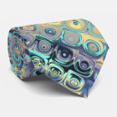 Gebundener Pfau versieht Retro abstraktes mit Krawatte (Gerollt)