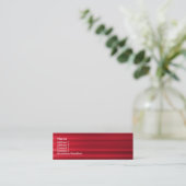 Gebürstet Rot Mini Visitenkarte (Stehend Vorderseite)