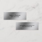 Gebürstete Aluminiumeffekt-Visitenkarte Mini Visitenkarte (Vorne/Hinten)