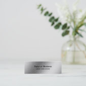 Gebürstete Aluminiumeffekt-Visitenkarte Mini Visitenkarte (Stehend Vorderseite)