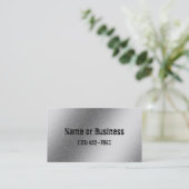 Gebürstete Aluminiumeffekt-Visitenkarte Visitenkarte (Stehend Vorderseite)