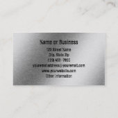 Gebürstete Aluminiumeffekt-Visitenkarte Visitenkarte (Rückseite)