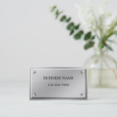 Gebürstete AluminiummetallplattenVisitenkarte Visitenkarte (Stehend Vorderseite)