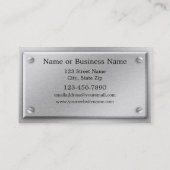 Gebürstete AluminiummetallplattenVisitenkarte Visitenkarte (Rückseite)
