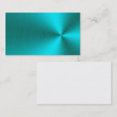 Gebürstete aquamarine Metallgeschäfts-Karten Visitenkarte (Vorne/Hinten)