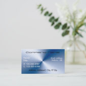 Gebürstete blaue MetallVisitenkarten Visitenkarte (Stehend Vorderseite)