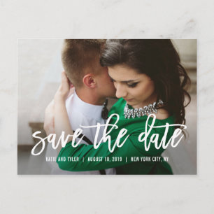 Gebürstete Charm Save The Date Postkarten