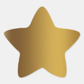 Gebürstete Goldfarbe Stern-Aufkleber (Vorderseite)