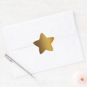 Gebürstete Goldfarbe Stern-Aufkleber (Umschlag)