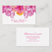 Gebürstete Hibiskus-Geschäfts-Karte Visitenkarte (Vorne/Hinten)