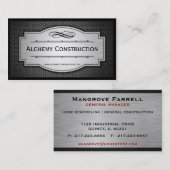 Gebürstete Metall- und Metallgitter-Visitenkarten Visitenkarte (Vorne/Hinten)