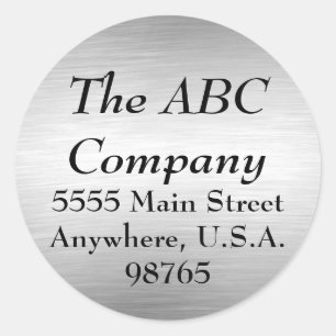 Gebürstete Metalladressen-Etiketten Aufkleber