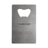 Gebürstete Metallbeschaffenheit Geldkarten Flaschenöffner (Vorderseite)