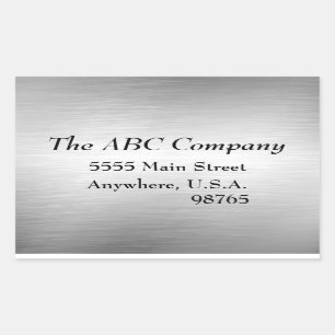 Gebürstete Metallblick-Adressen-Etiketten Rechteckiger Aufkleber