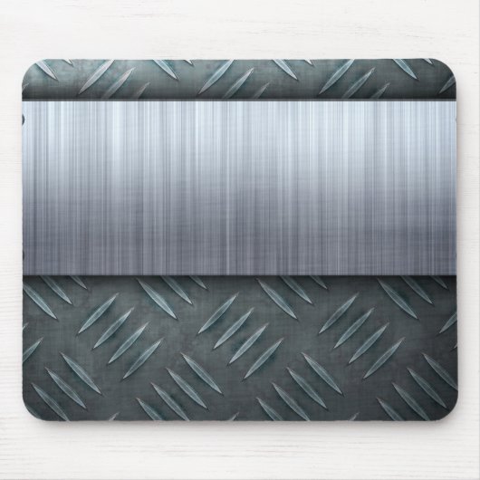 Gebürstete Metalldiamant-Platten-Schablone Mousepad (Vorne)