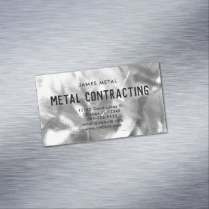 Gebürstete Metalltextur Foto Magnetische Visitenkarte