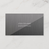 Gebürstete minimale AluminiumVisitenkarte Visitenkarte (Rückseite)