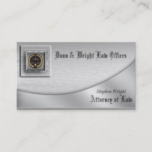Gebürstete Platin-Anwalt Visitenkarte