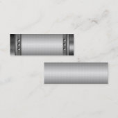 Gebürstete silberne MetallVisitenkarten Mini Visitenkarte (Vorne/Hinten)