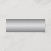 Gebürstete silberne MetallVisitenkarten Mini Visitenkarte (Rückseite)