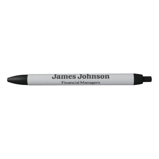 Gebürstete silberne Retro-Fette-Serifen-Schreibtis Kugelschreiber (Vorderseite)