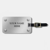 Gebürsteter Aluminium-und Gepäckanhänger (Vorderseite horizontal)