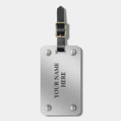 Gebürsteter Aluminium-und Gepäckanhänger (Vorderseite vertikal)