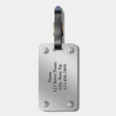 Gebürsteter Aluminium-und Gepäckanhänger (Rückseite vertikal)