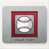 Gebürsteter Aluminiumblick Baseball Mousepad (Vorne)