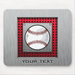 Gebürsteter Aluminiumblick Baseball Mousepad