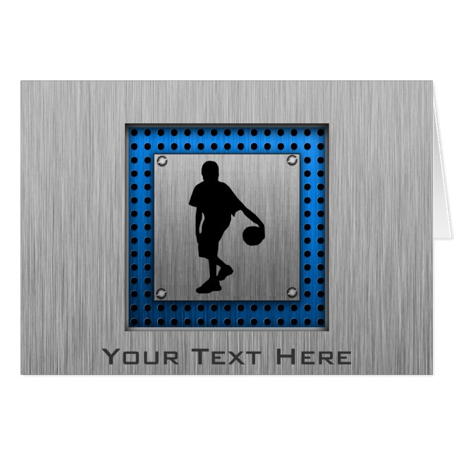 Gebürsteter Aluminiumblick Basketball-Spieler (Vorderseite (Horizontal))